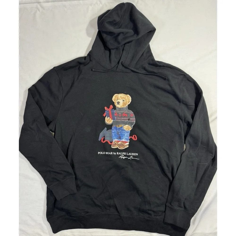 Polo Ralph Lauren Hoodie Men Sz 2XLT Christmas Holiday Bear Fleece NWOT
